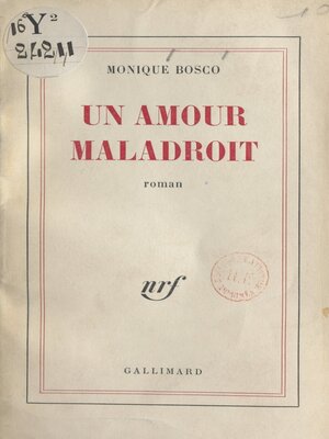 cover image of Un amour maladroit